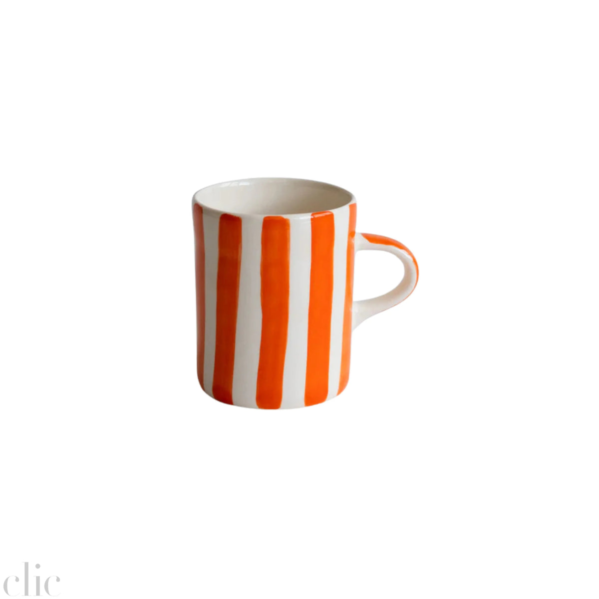 Demi Mug in Candy Stripe Tangerine