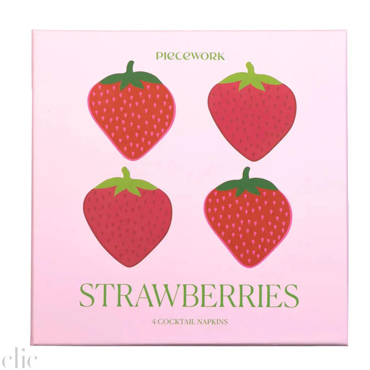 Set of 4 Strawberry Napkins