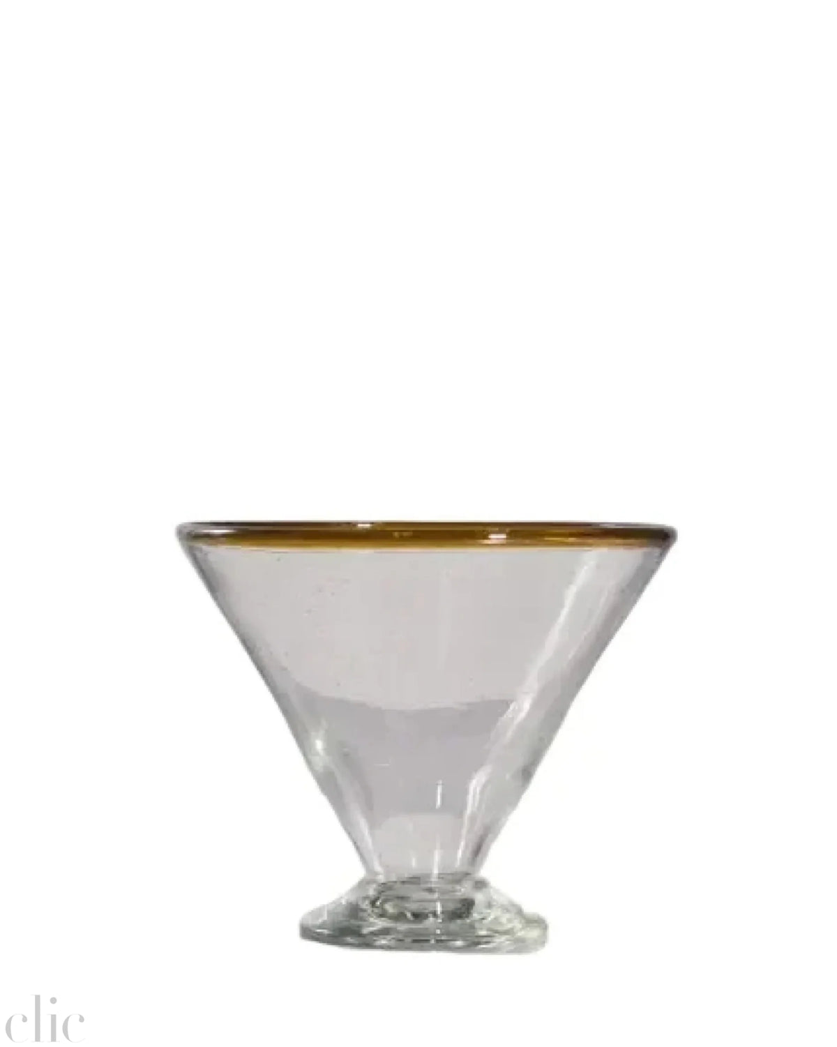 Margarita Glass with Amber Rim