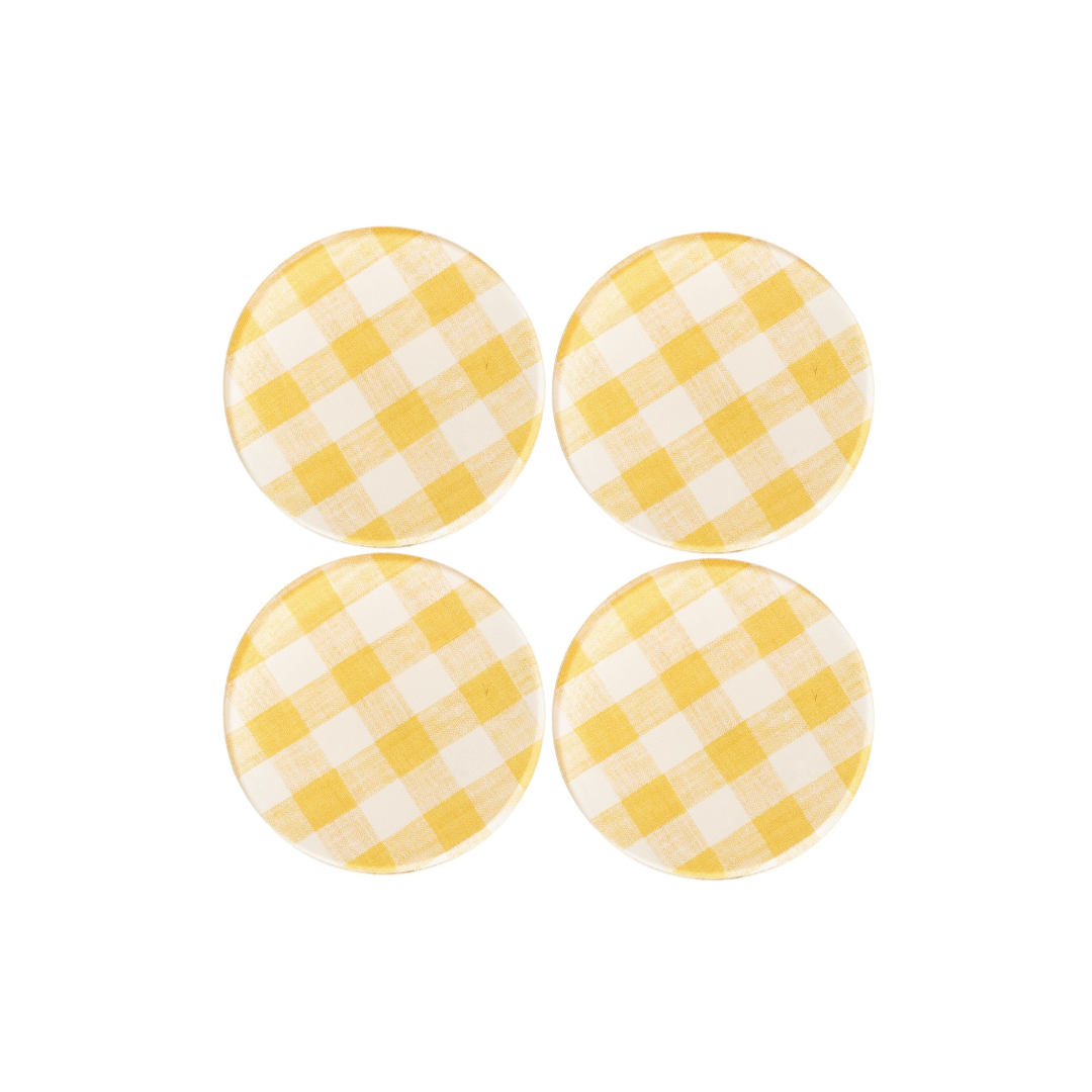 Set of 4 Coasters in Wadsworth Gingham, from Proper Table