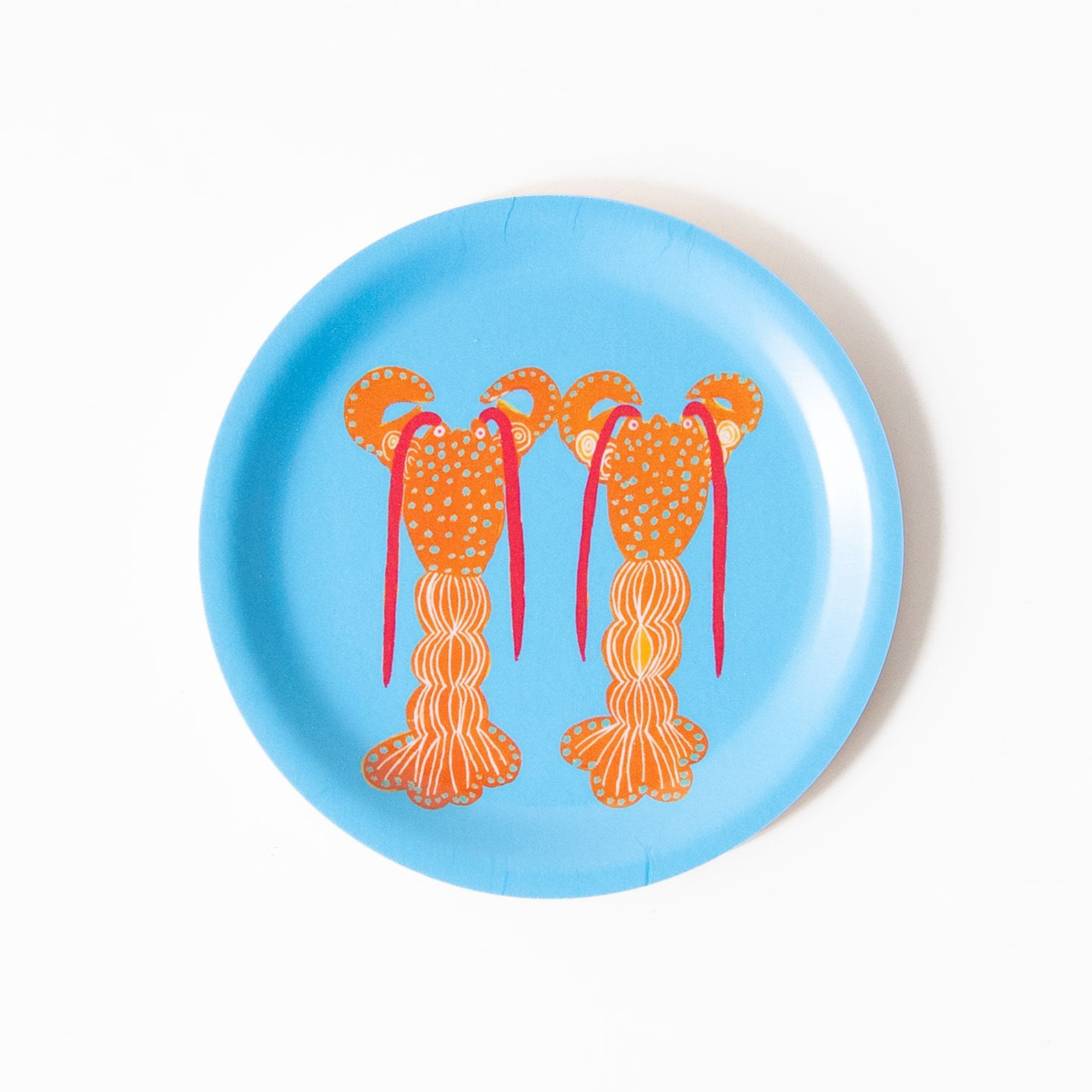 Mr. and Mrs. Lobster Round Tray, from Avenida Home