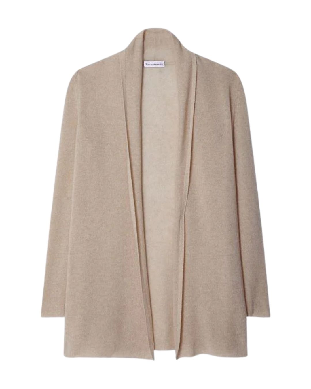 Cashmere Trapeze Cardigan in Taupe Heather, from White & Warren