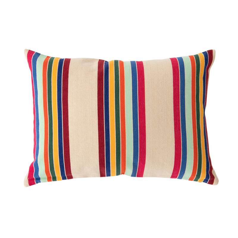 Pillow in Cranberry Stripe 14" x 20", from Garza Marfa