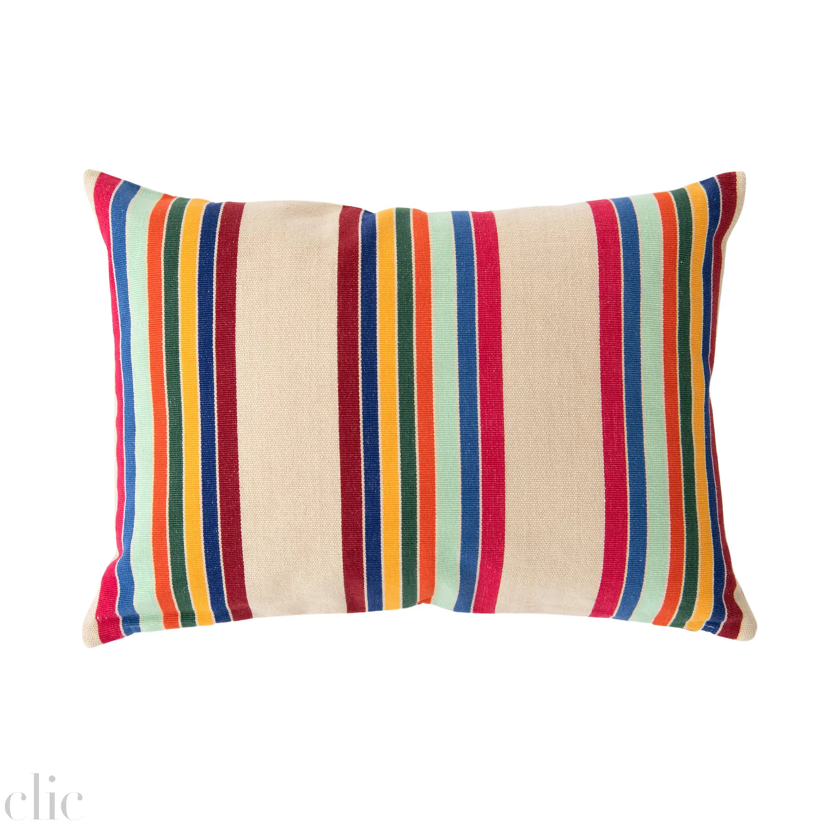 Pillow in Cranberry Stripe 14" x 20"