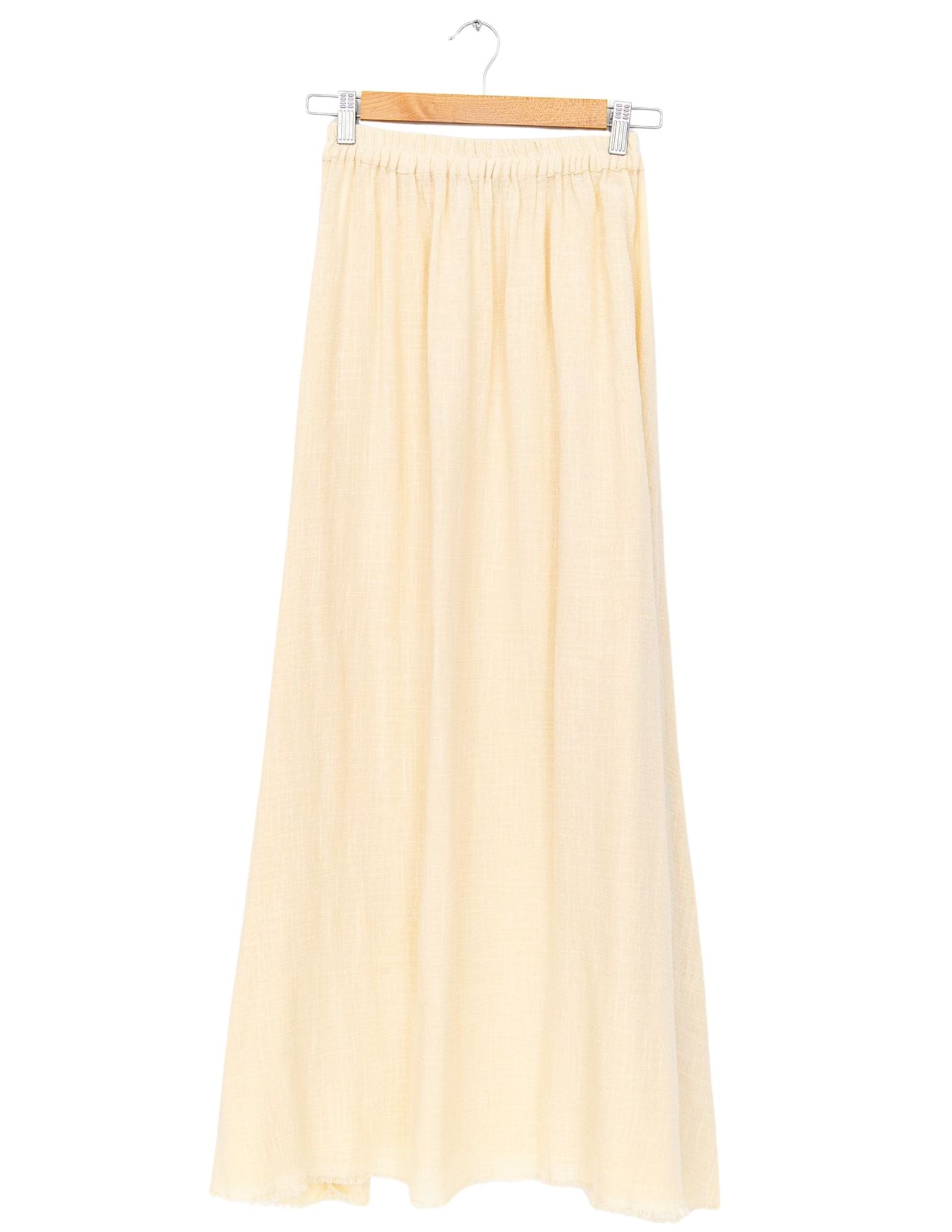 Bonifacio long skirt in Cream, from Maison Saint Julien