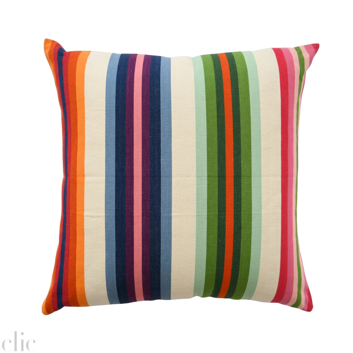 Pillow in Rainbow Stripe 26" x 26"