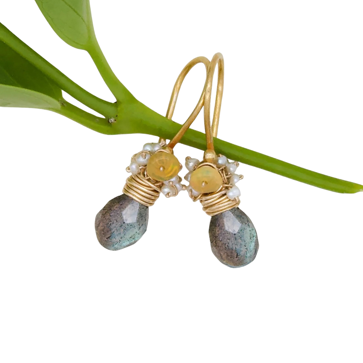 Labradorite Fringe Earrings, from Riverson