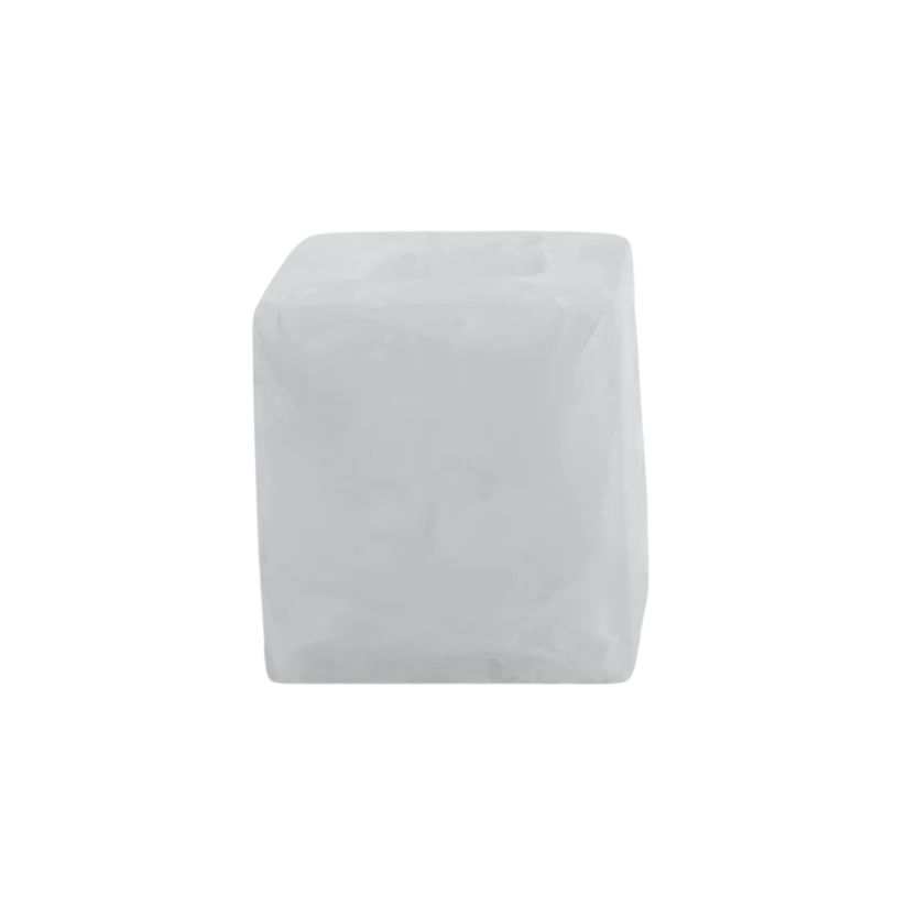 Square Tissue Box in White Swirl, from Nashi Home