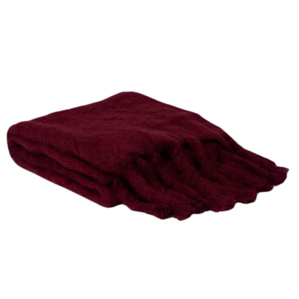 Mohair Blanket in Plum