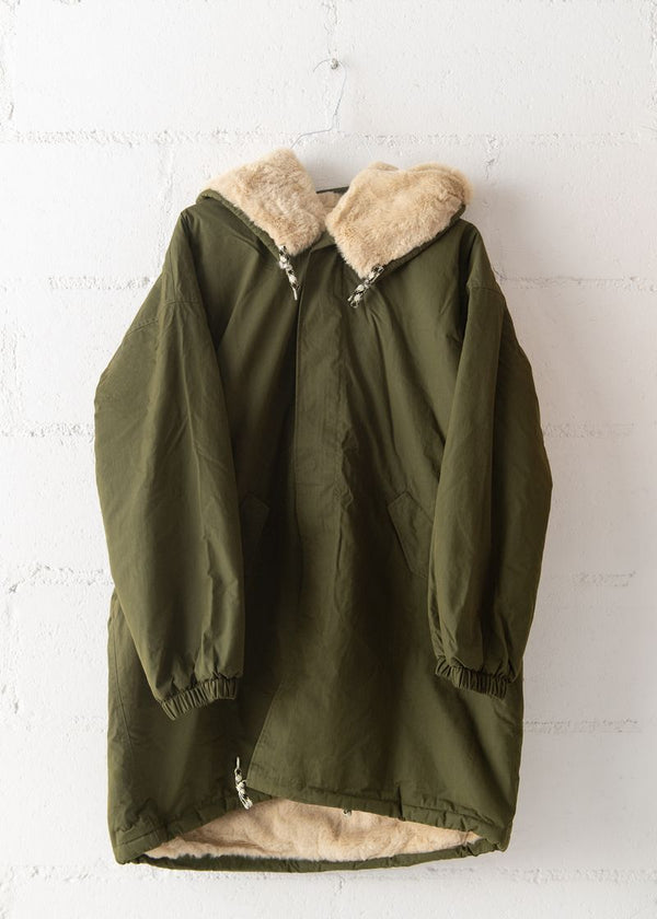 Laos Parka Coat in Olive, from Bellerose