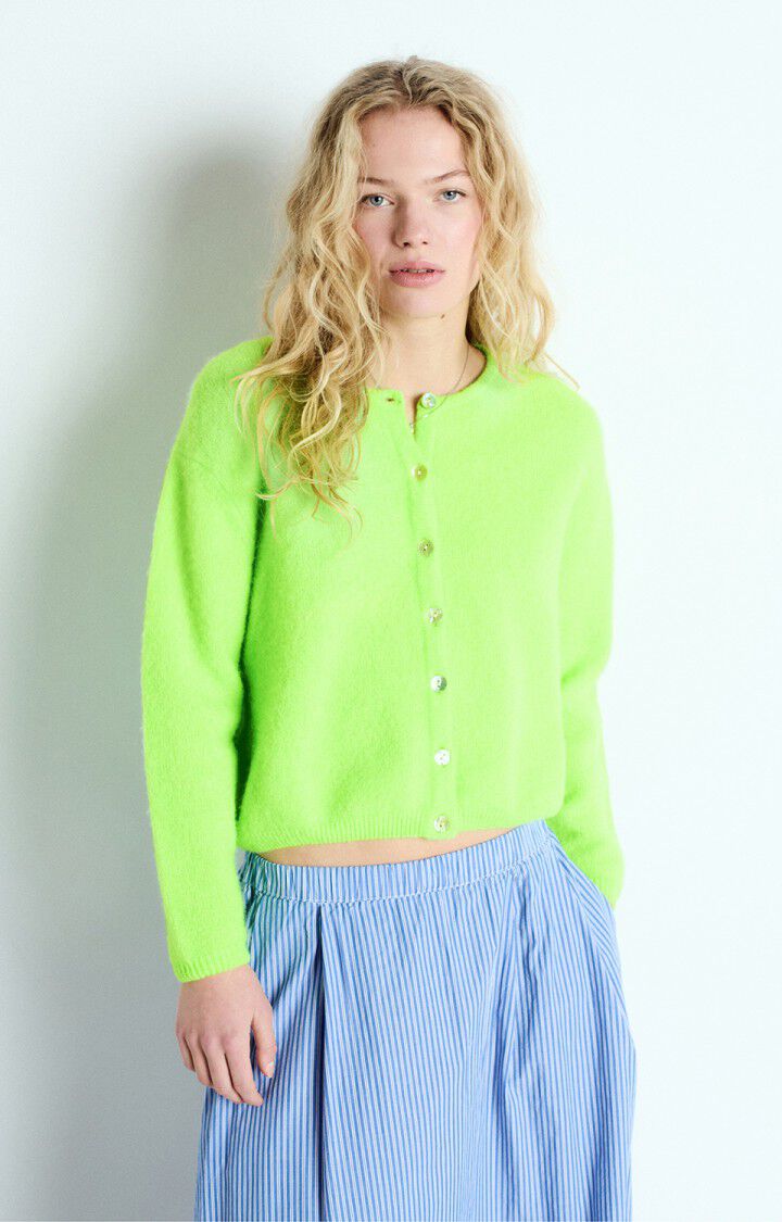 Vitow Cardigan in Pomme Fluo, from American Vintage