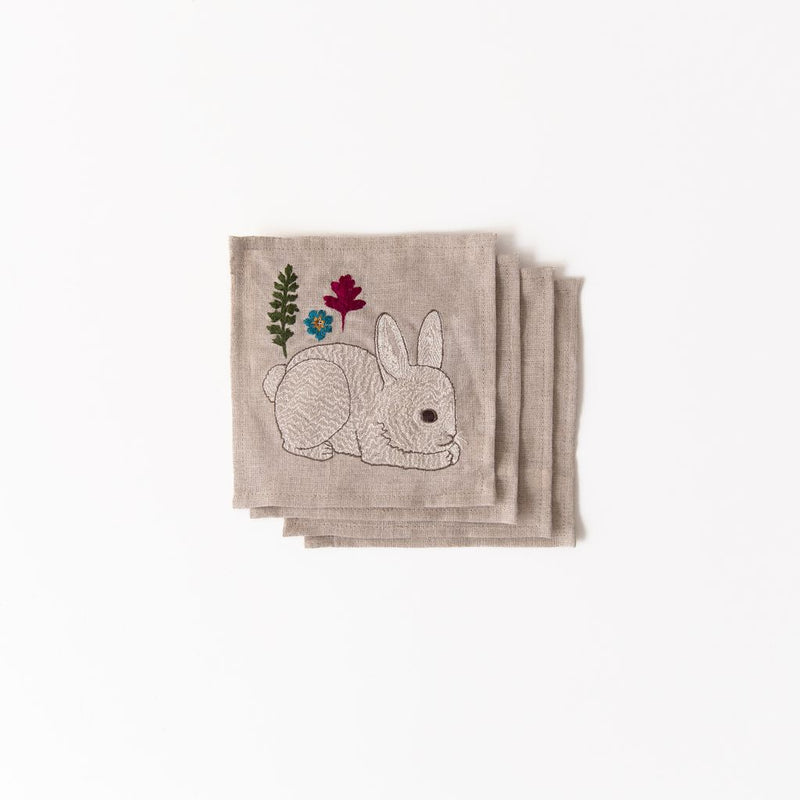 Bunnies and Blooms Napkin Set, from Coral & Tusk