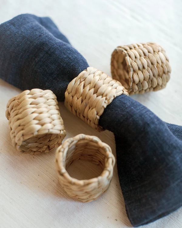 Water Hyacinth Napkin rings Set of 4, from Creative Women