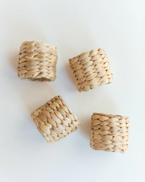 Water Hyacinth Napkin rings Set of 4, from Creative Women