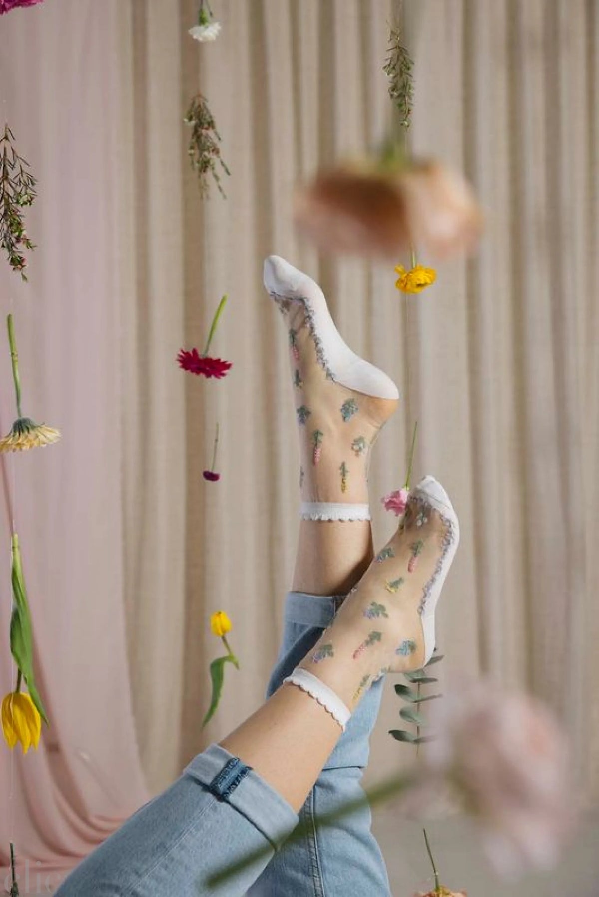 Fleurs de Champs socks, from Atelier St Eustache