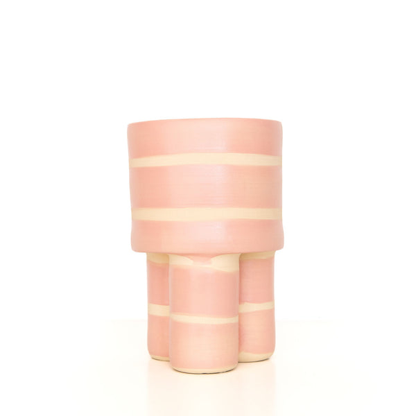 Small Milking Planter in Pink Stripe, from Workaday Handmade