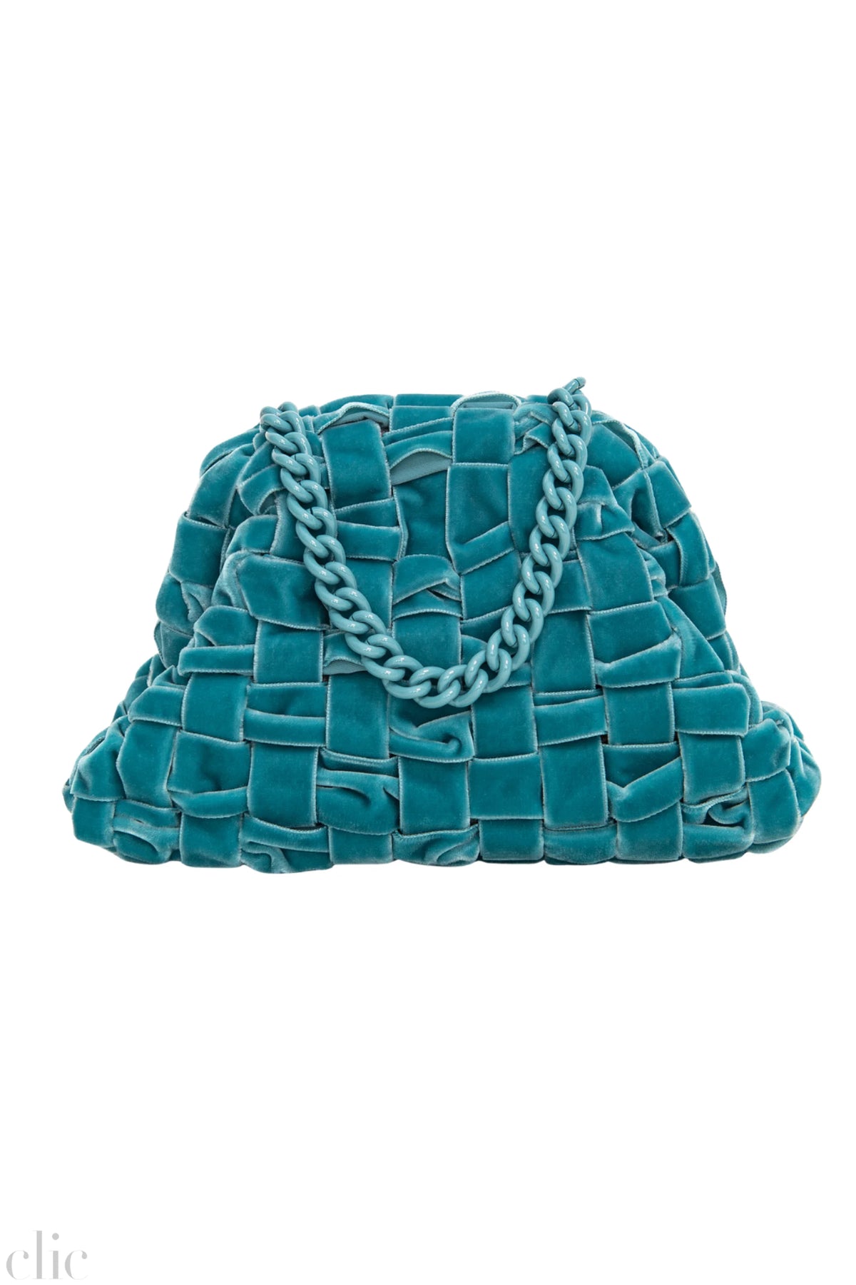 Velvet Mini Game Bag in Ceruleo, from Maria La Rosa