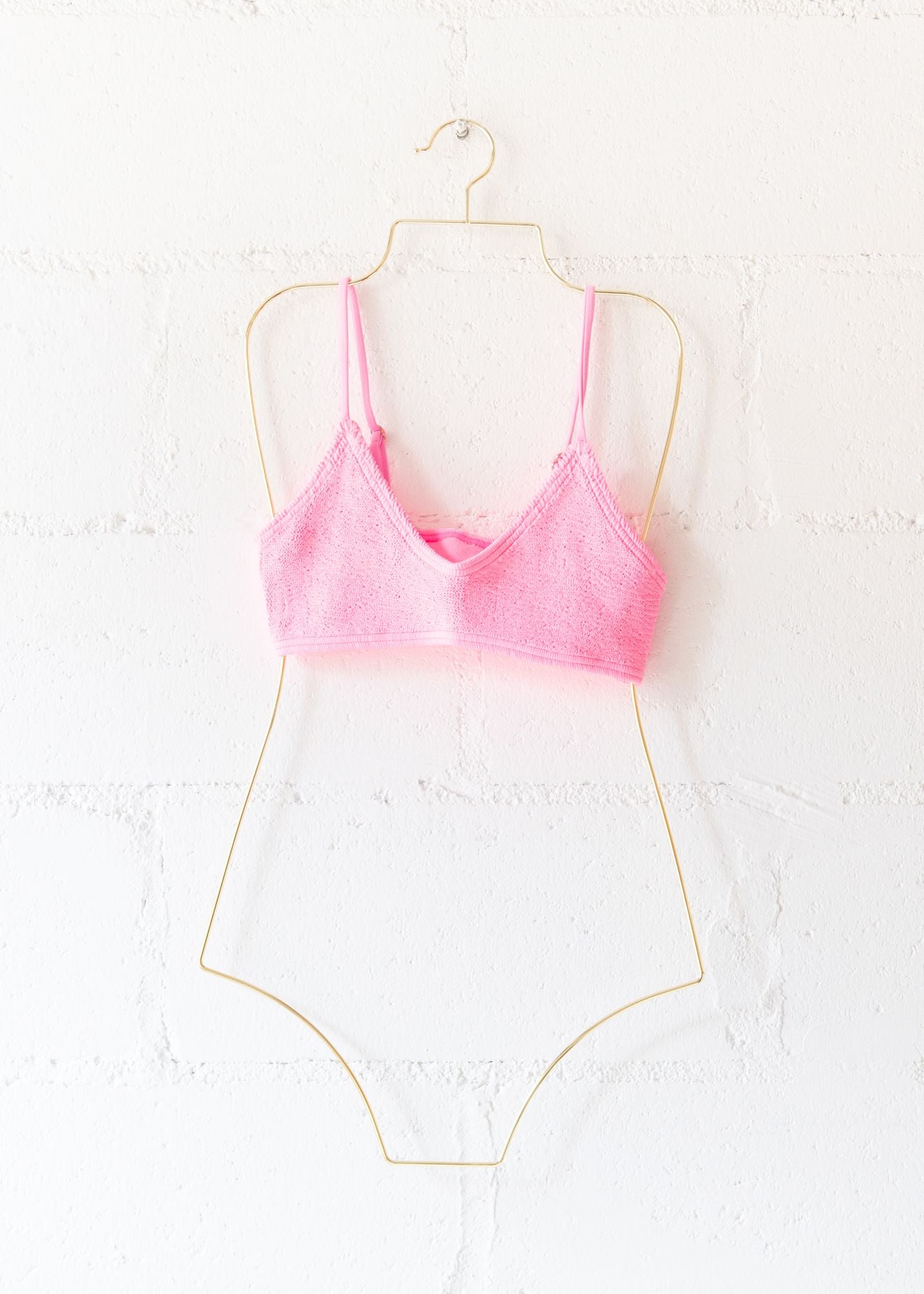 Maldives Spaghetti Straps Bikini Top in Strawberry, from Love & Bikinis