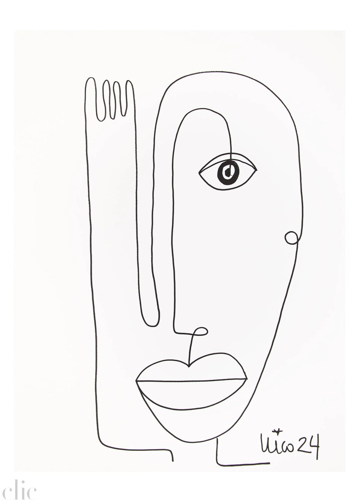 Large Visage 4 in Black & White, by Nicolette Schouten