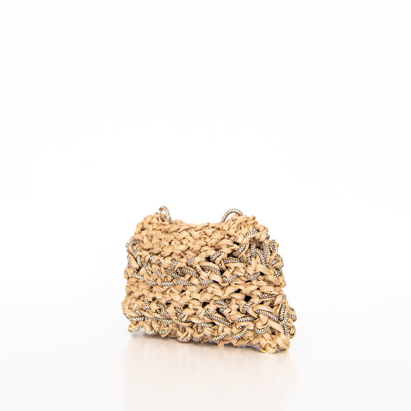 Vittoria Raffia Bag in Natural, from MELA