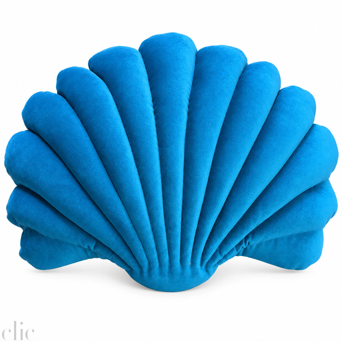 Large Shell Pillow in Peacock