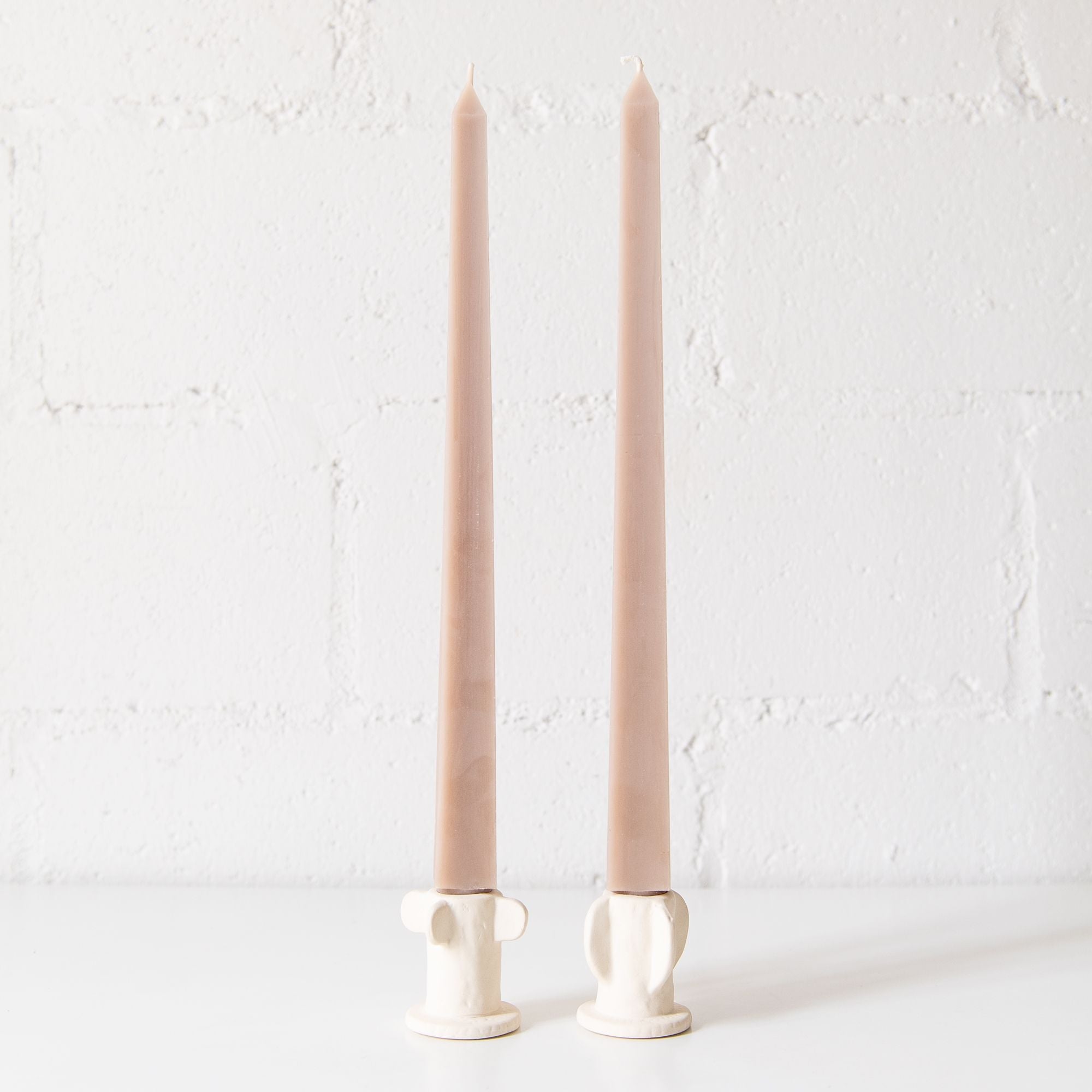 Square Tapers Candle in Moondust, from Greentree Home