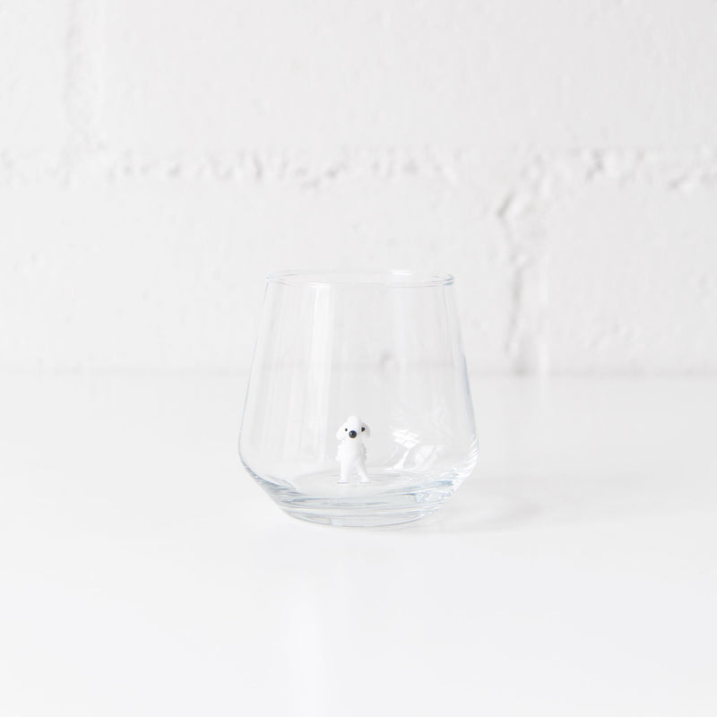 Sheep Drinking Glass