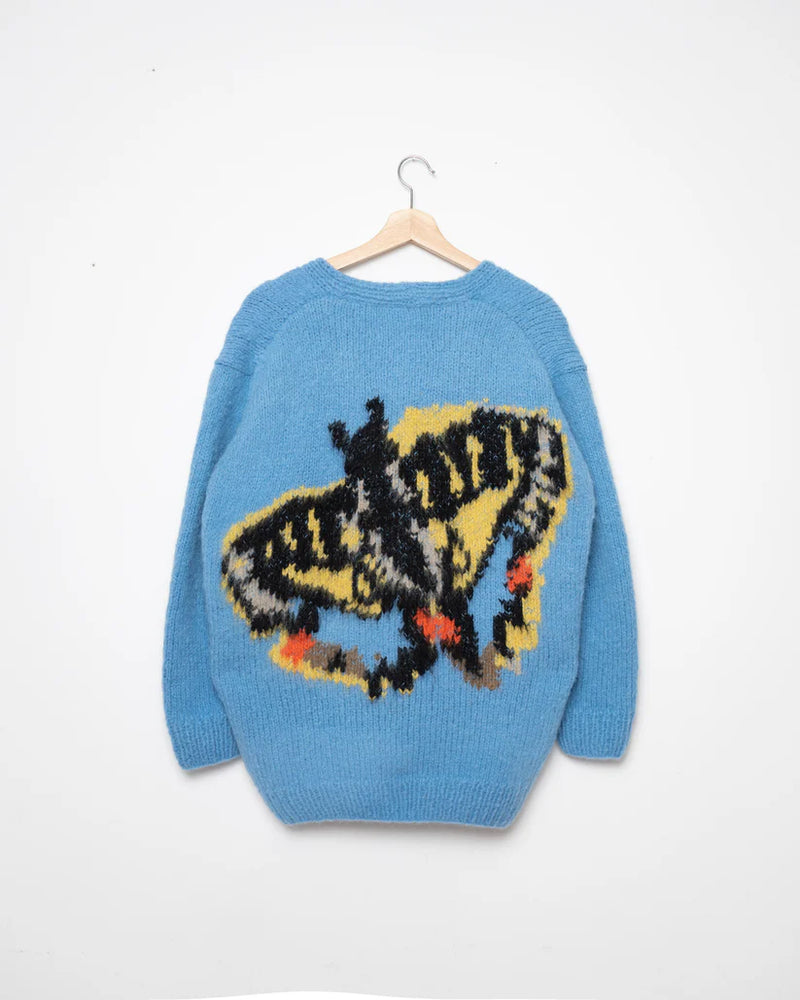 Butterfly Crewneck Sweater in Blue, from Wild Animals