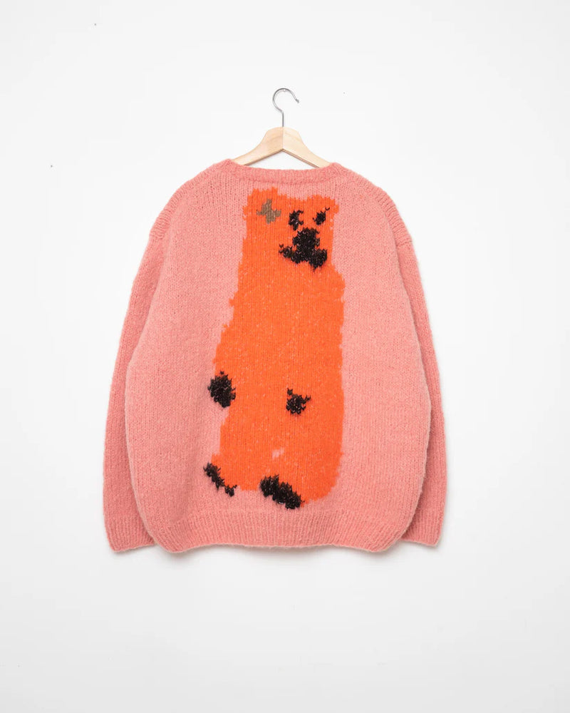 Whale Bear Crewneck Sweater in Pink, from Wild Animals