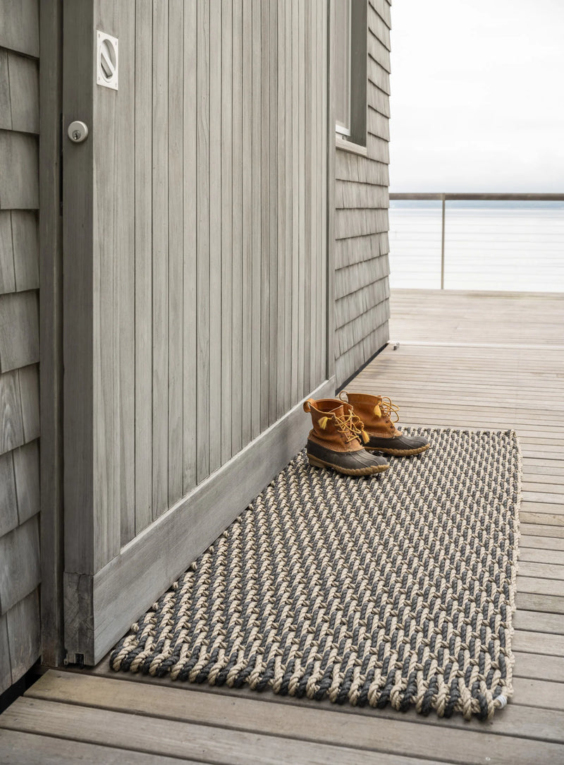 Large Doormat in Sand & Charcoal, from The Rope Co.