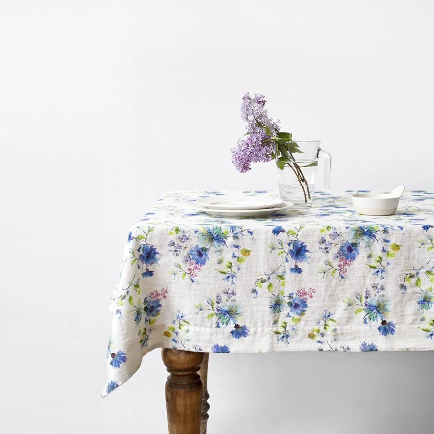 White Flowers Tablecloth, from Linen Tales
