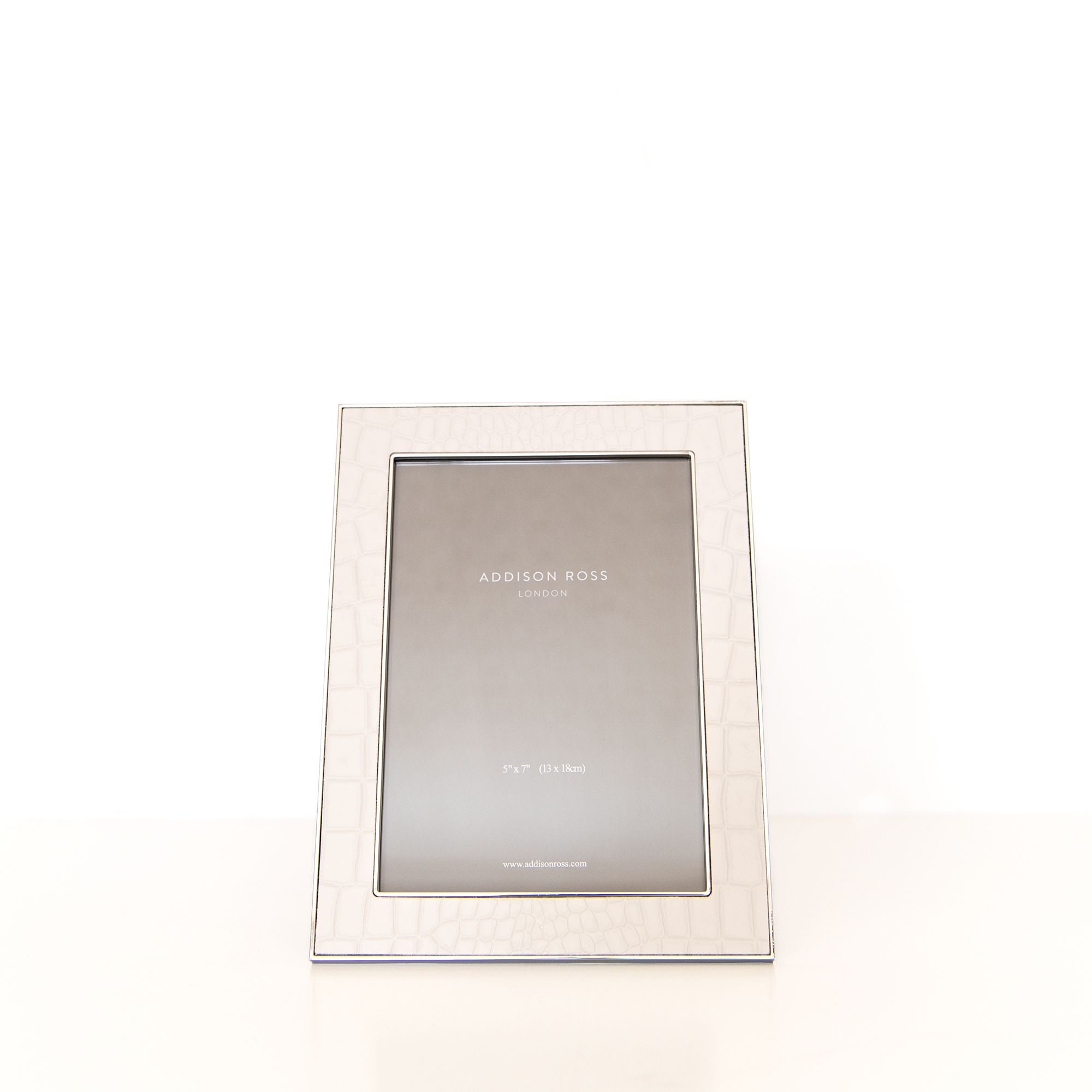 Cream Croc & Silver Frame, from Addison Ross