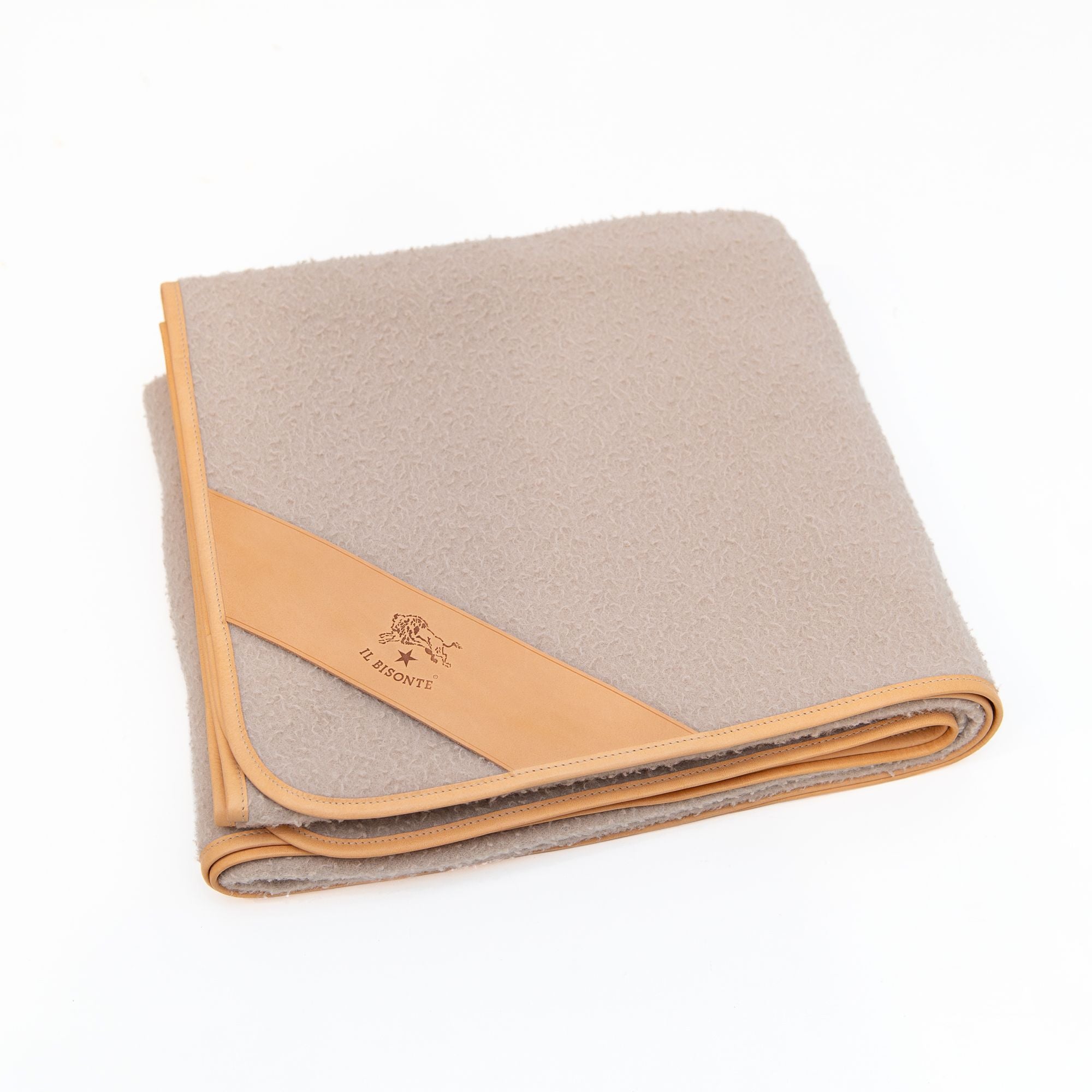 Home Blanket in Beige and Natural, from IL Bisonte