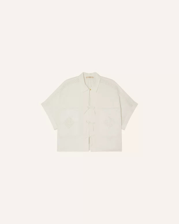 Dellani Embroidery Shirt in Guerande, from Sessun