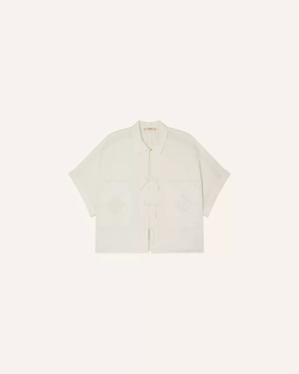Dellani Embroidery Shirt in Guerande, from Sessun