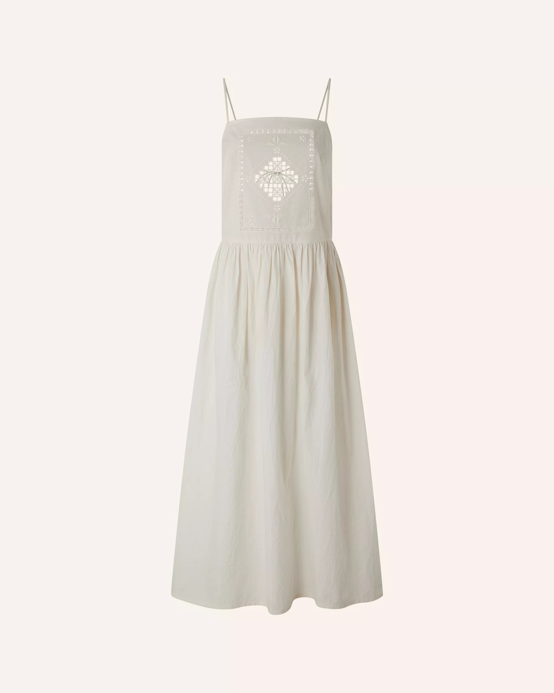 Riverini Long Embroidery Dress in Guerande, from Sessun