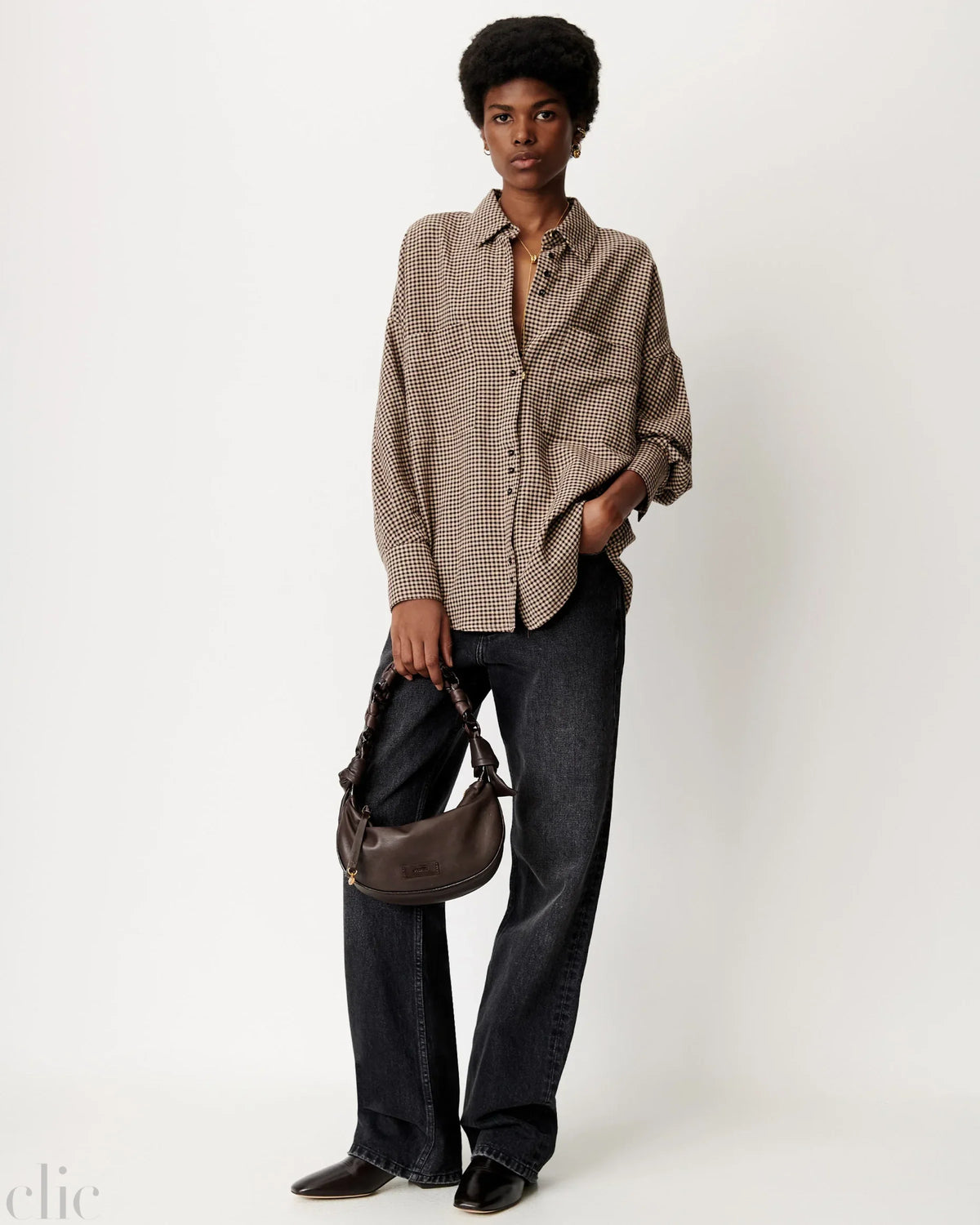 Cecily Shirt in Ebonysand, from Sessun