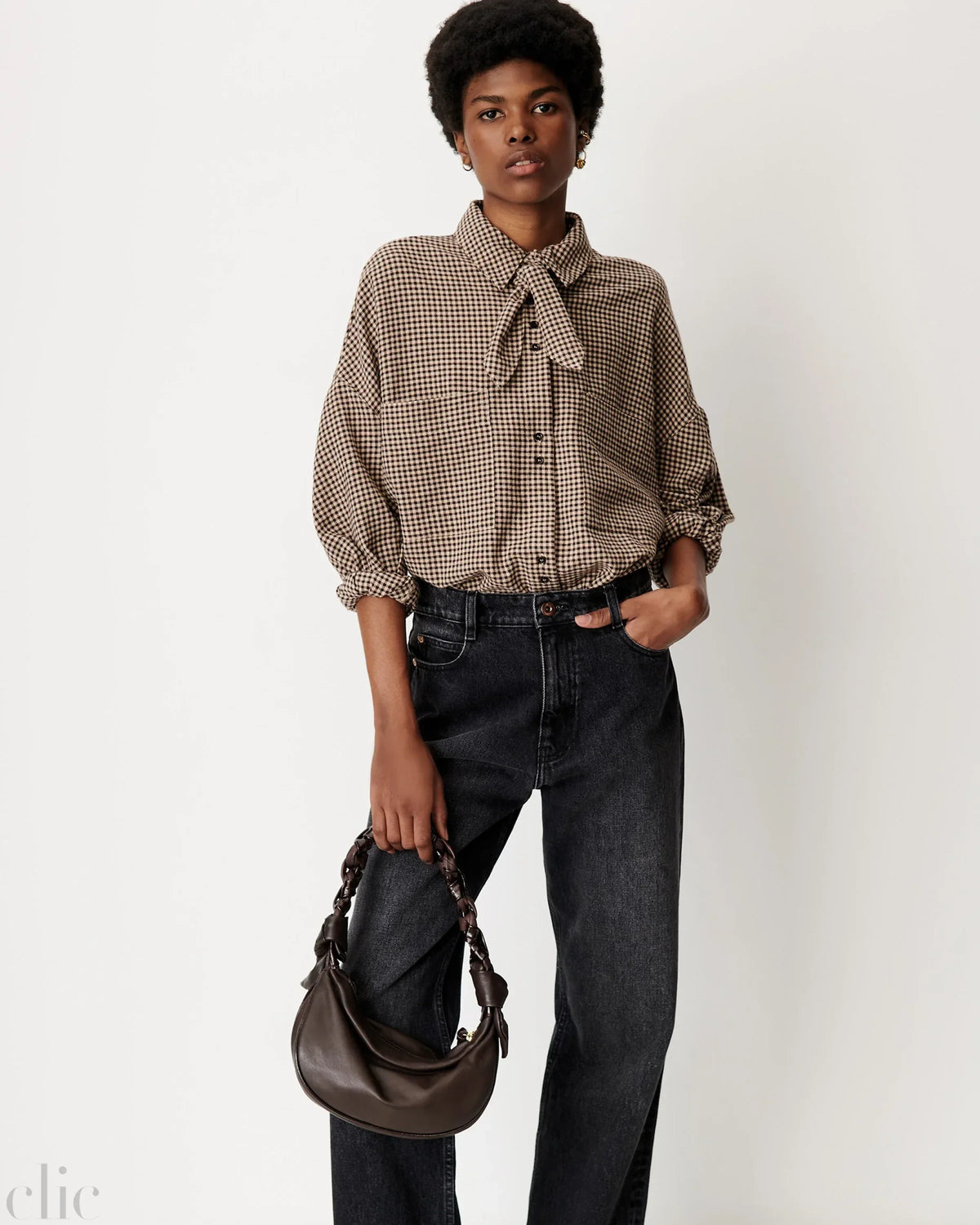 Cecily Shirt in Ebonysand, from Sessun