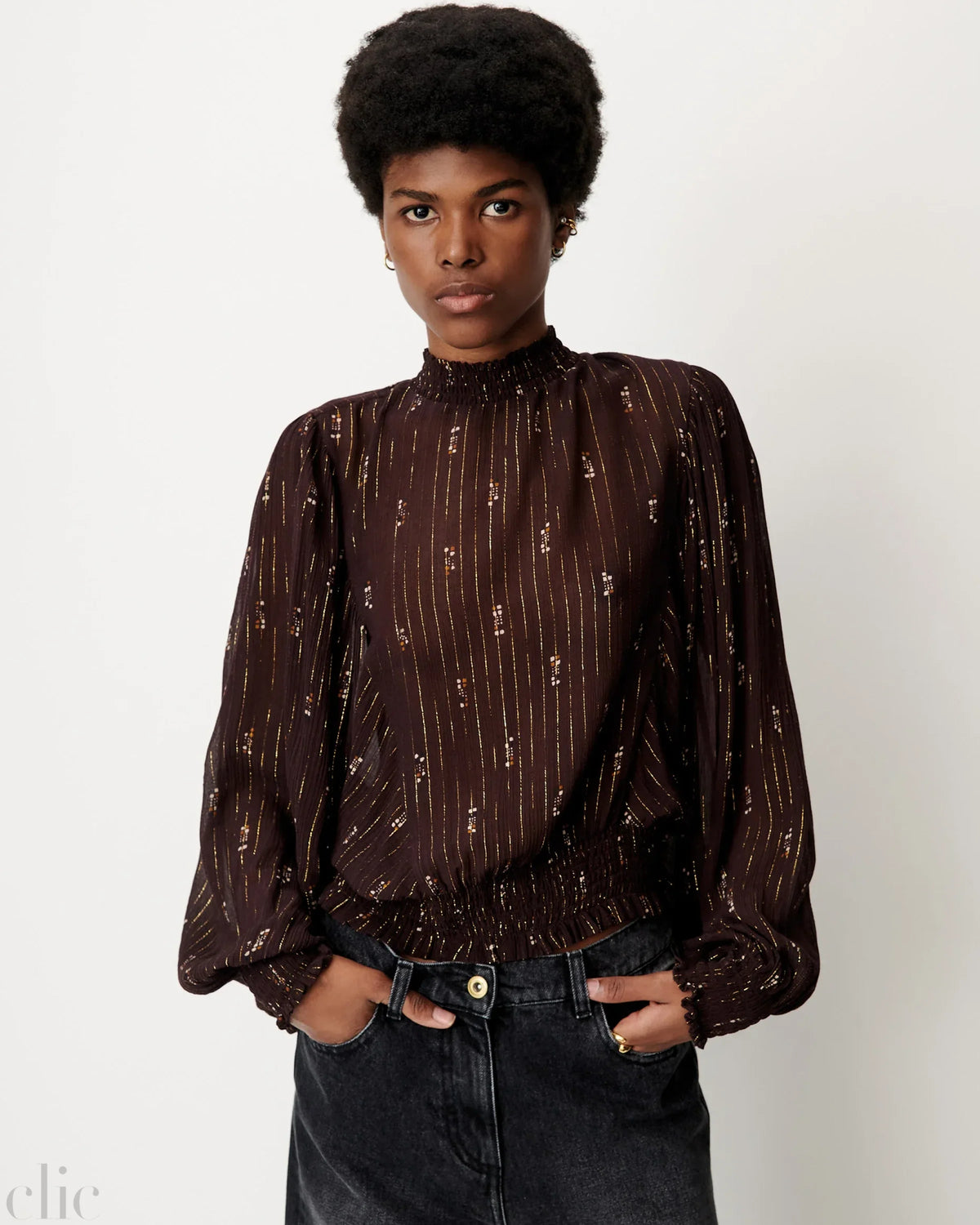 Duchess Blouse in Domiu Coffee, from Sessun