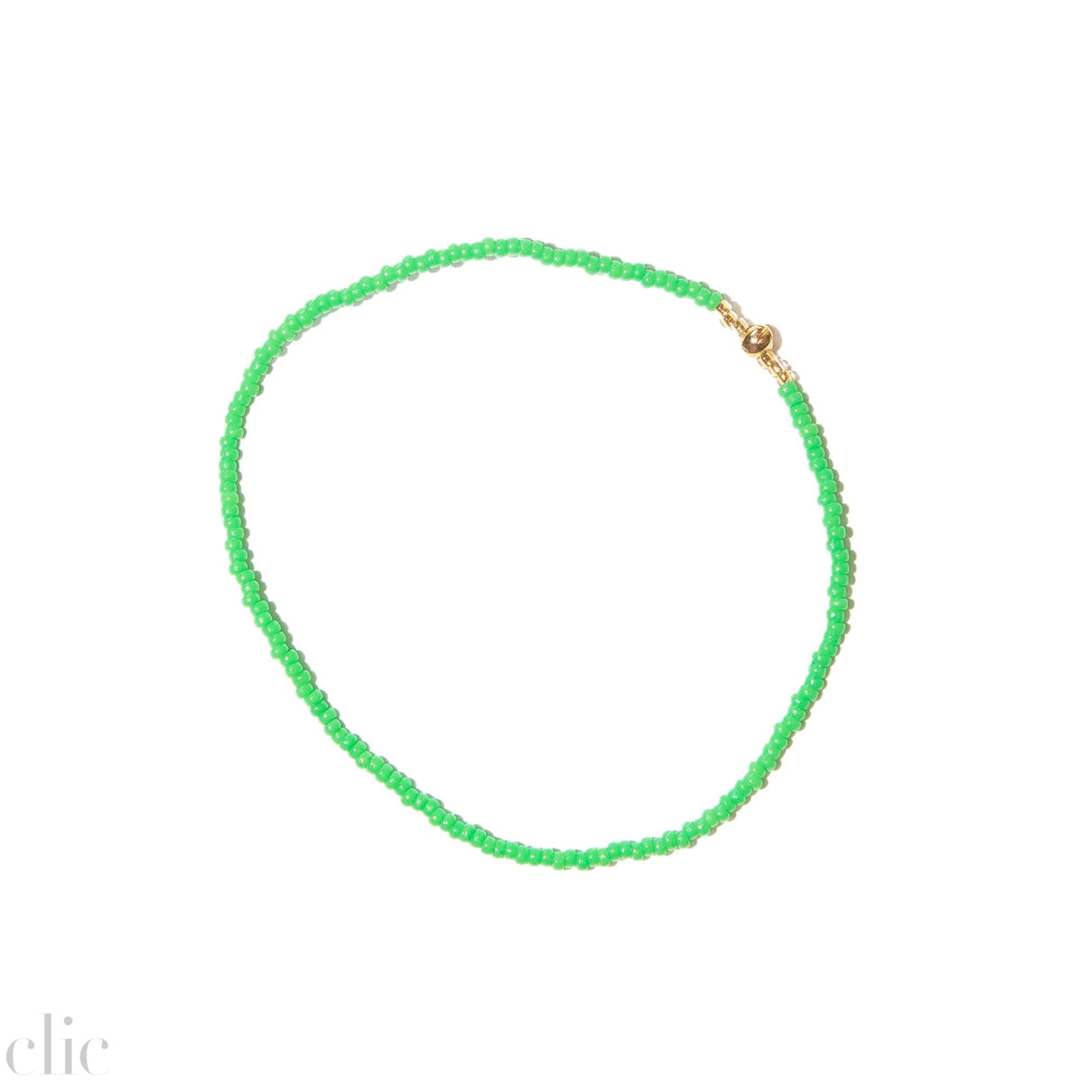 Green, Gold and Beige Stacked Beaded Bracelet, from Templestones