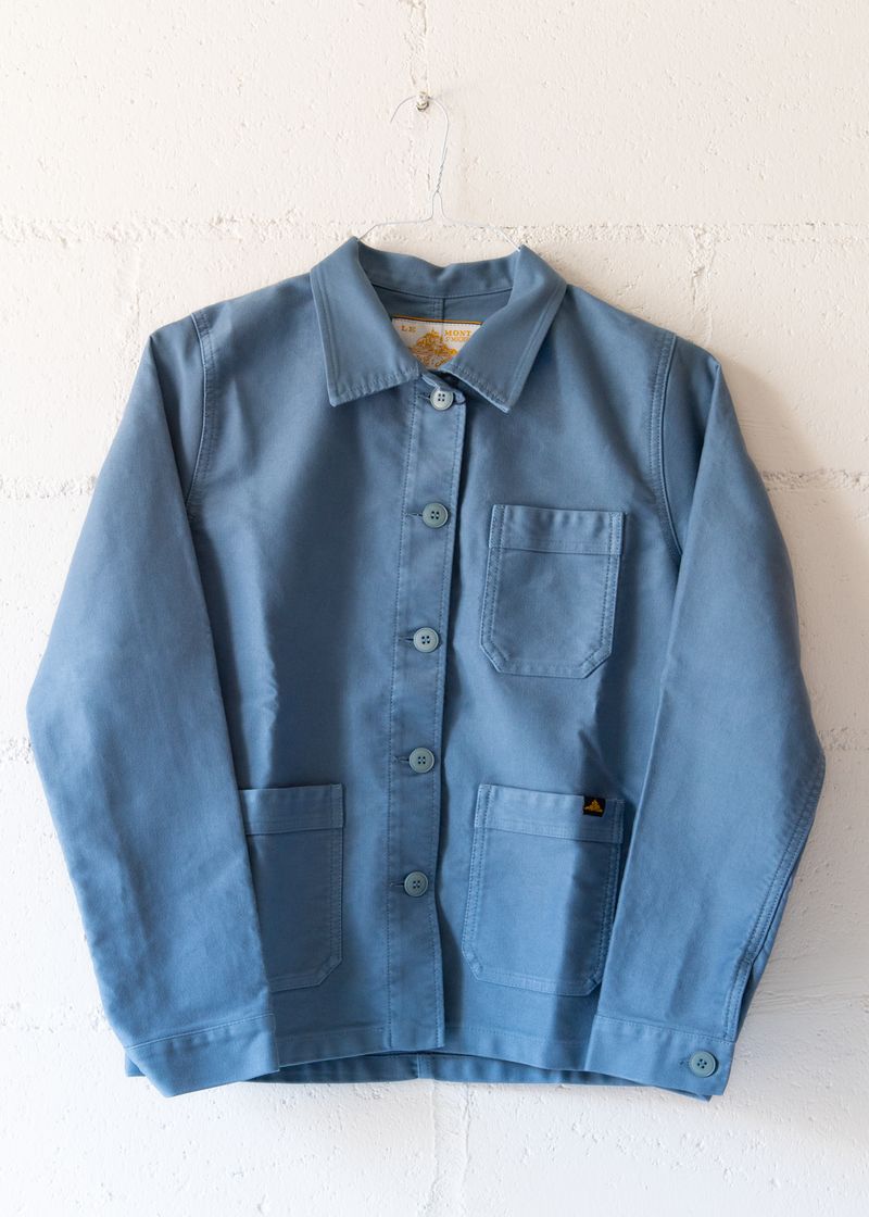 Moleskin Work Jacket in Sky, from Le Mont Saint Michel