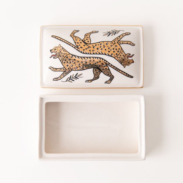 Duo Leopard Ceramic Box, from Spitfire Girl