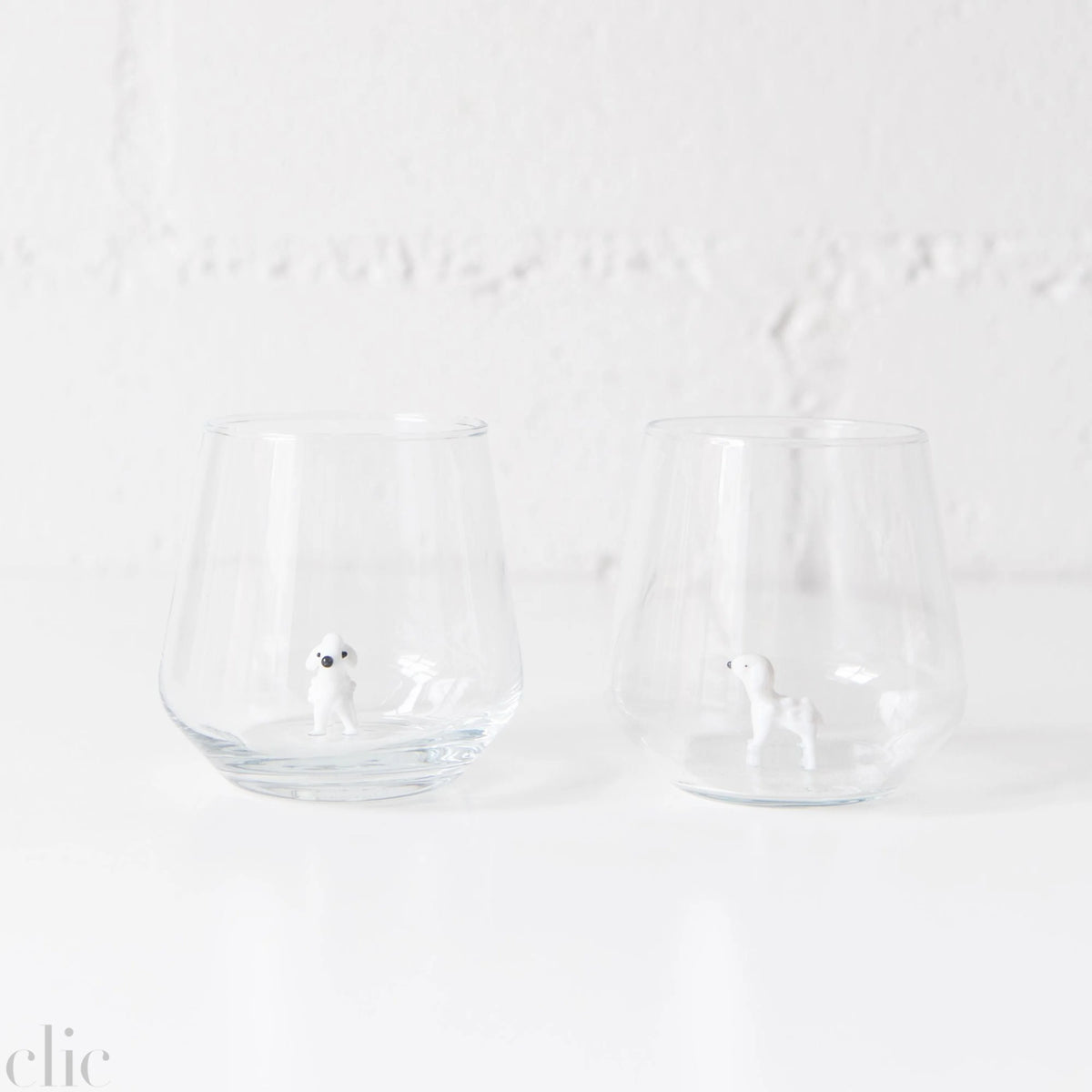 Sheep Drinking Glass