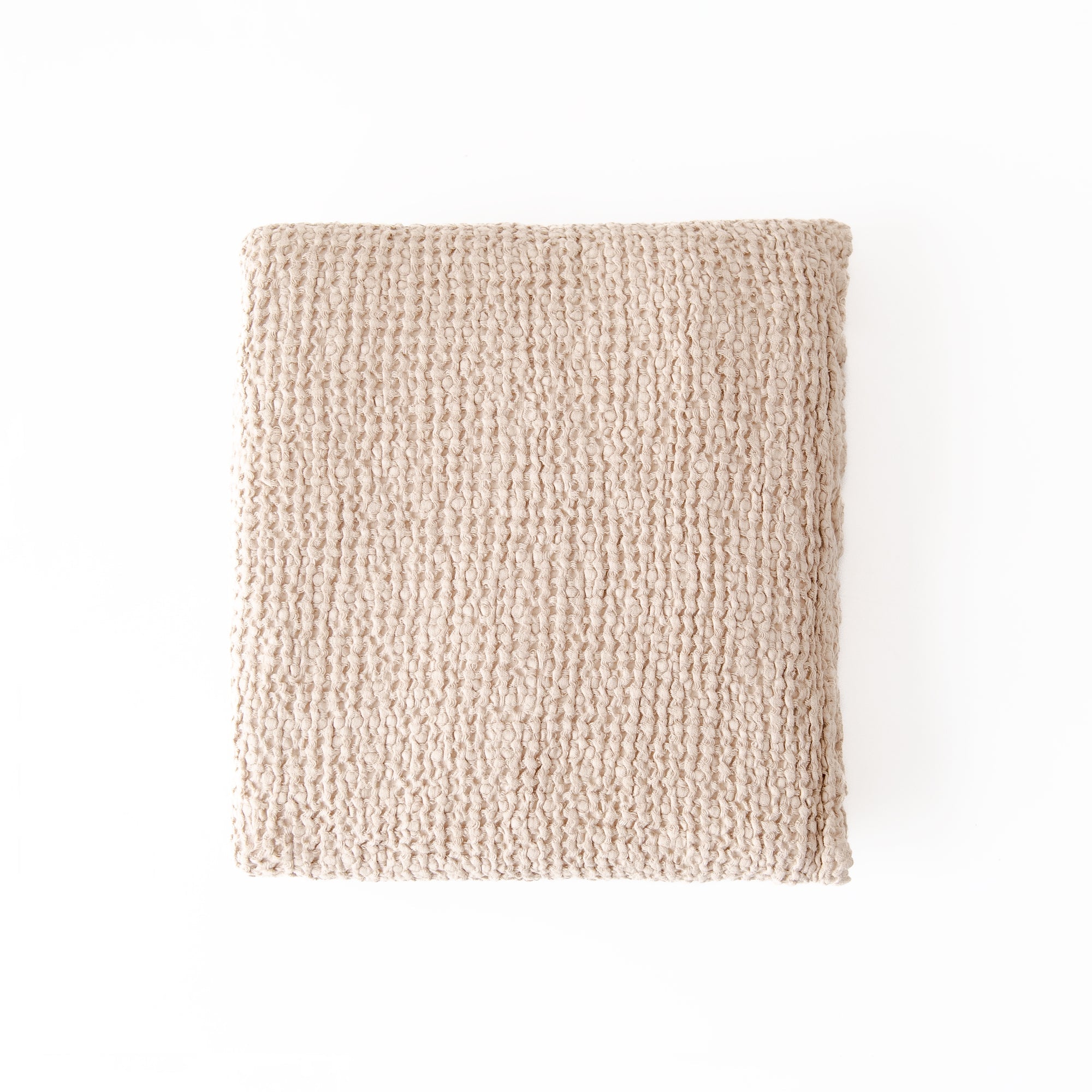Waffle Throw in Beige, from MagicLinen