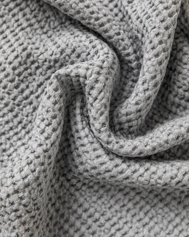 Waffle Blanket in Light Grey, from Magic Linen