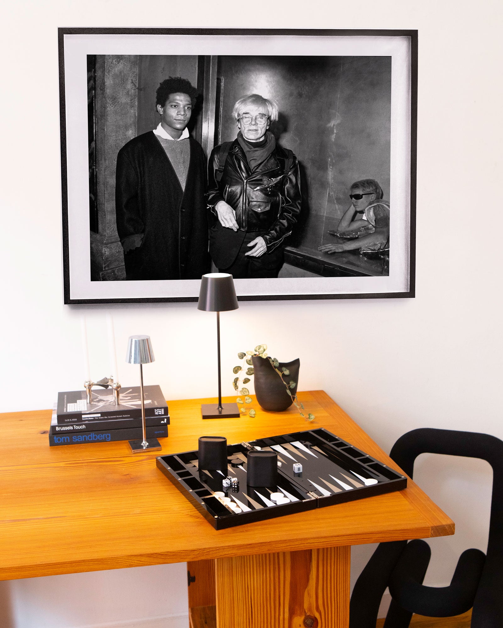 Warhol Basquiat 1984 by Ron Galella