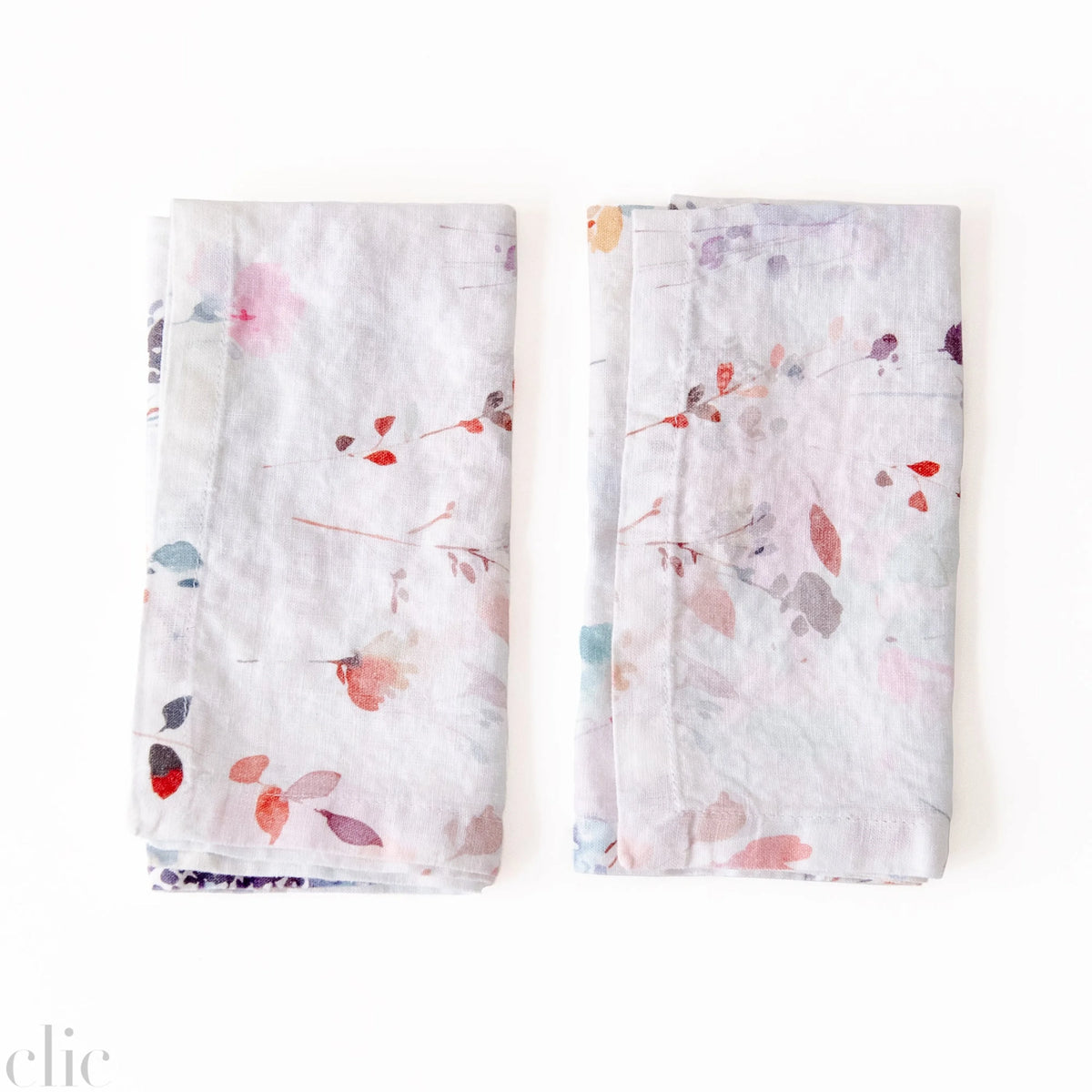 Watercolor Linen Napkins Set of 2, from Linen Tales