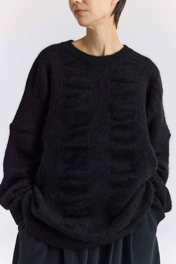 Waterfall Sweater in Black, from Black Crane