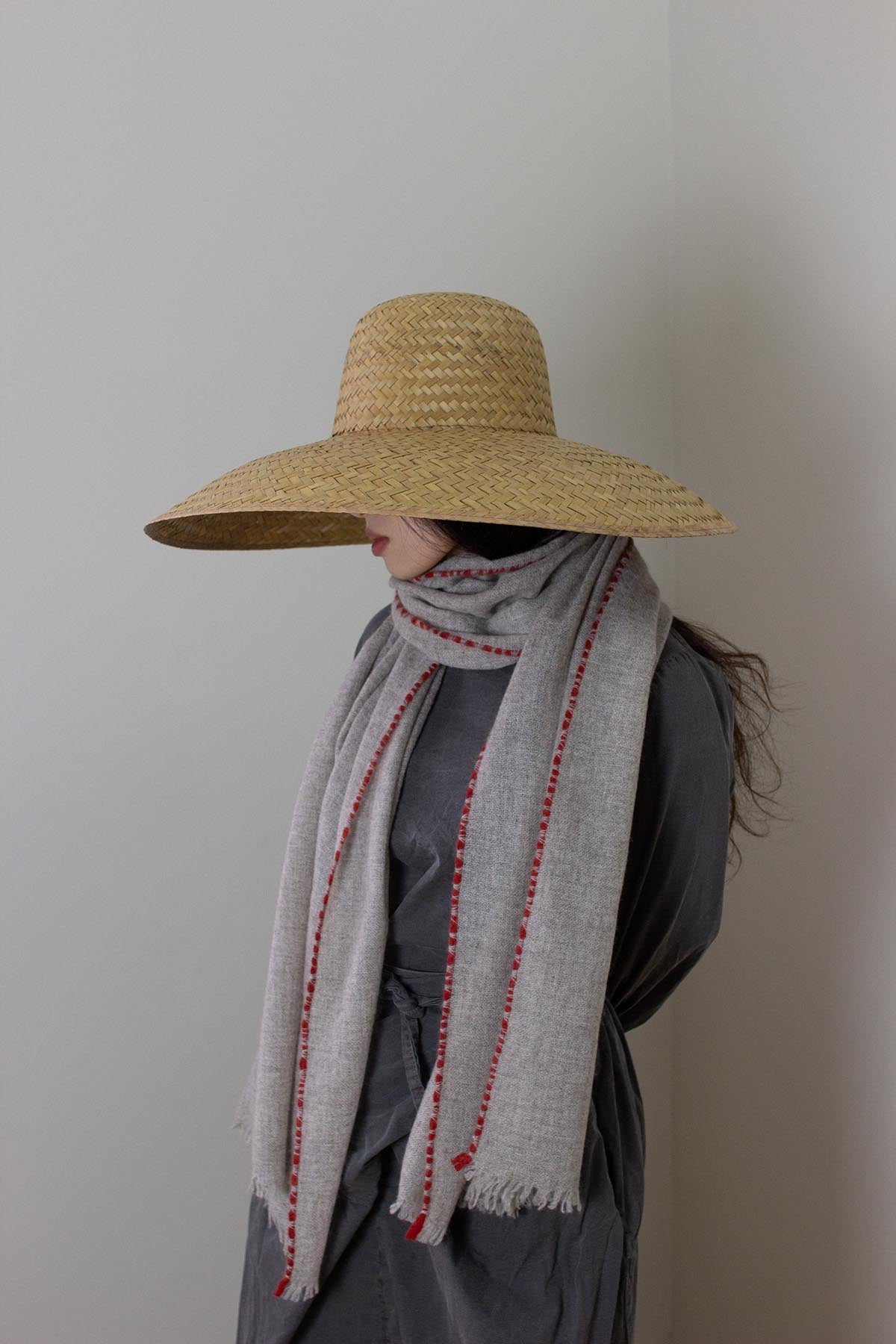 Weaver Cashmere Scarf in Grey, from Oats and Rice