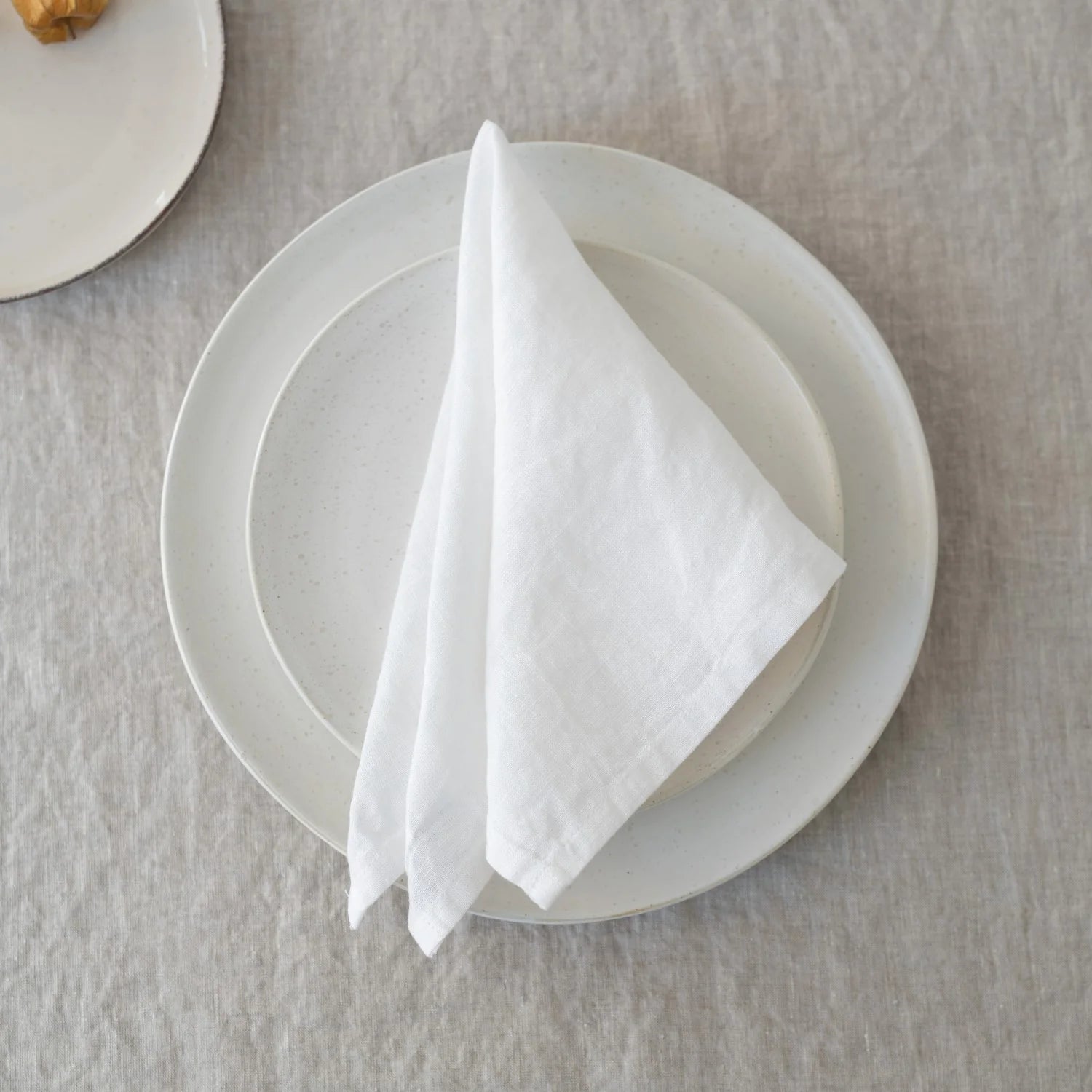 20 x 20 Lightweight Linen Set of 2 Napkins in White, from Linen Tales